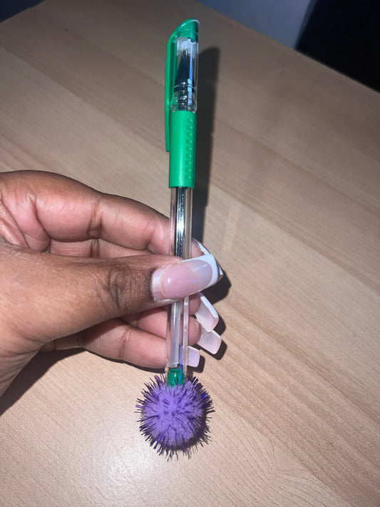 Dark Green Scented Gel Pen With PomPom