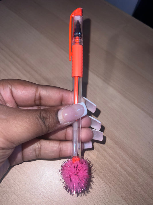 Orange Scented Gel Pen With Pompom